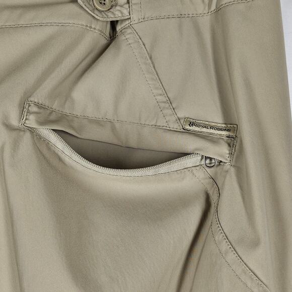 ROYAL ROBBINS WOMEN'S TAN WALKING/HIKING LIGHTWEIGHT STRETCH ROLL UP PANT SIZE 6 - Picture 12 of 14